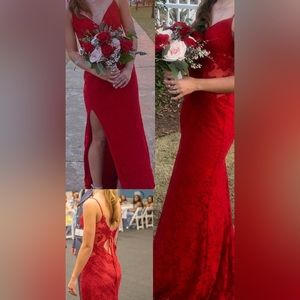 Red Sherri Hill size 6 dress